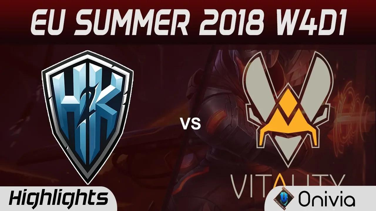 H2K vs VIT Highlights EU LCS Summer 2018 W4D1 H2K Gaming vs Team Vitality By Onivia thumbnail