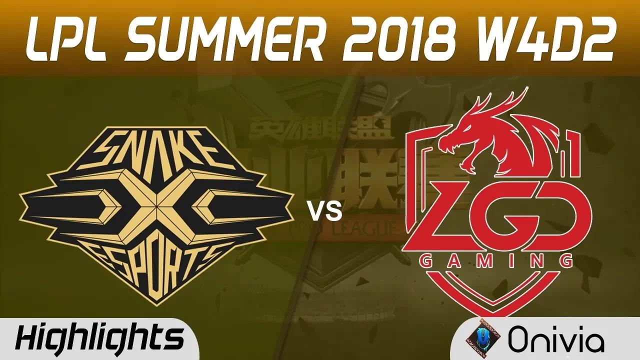 SS vs LGD Highlights Game 1 LPL Summer 2018 W4D2 Snake Esports vs LGD Gaming by Onivia thumbnail