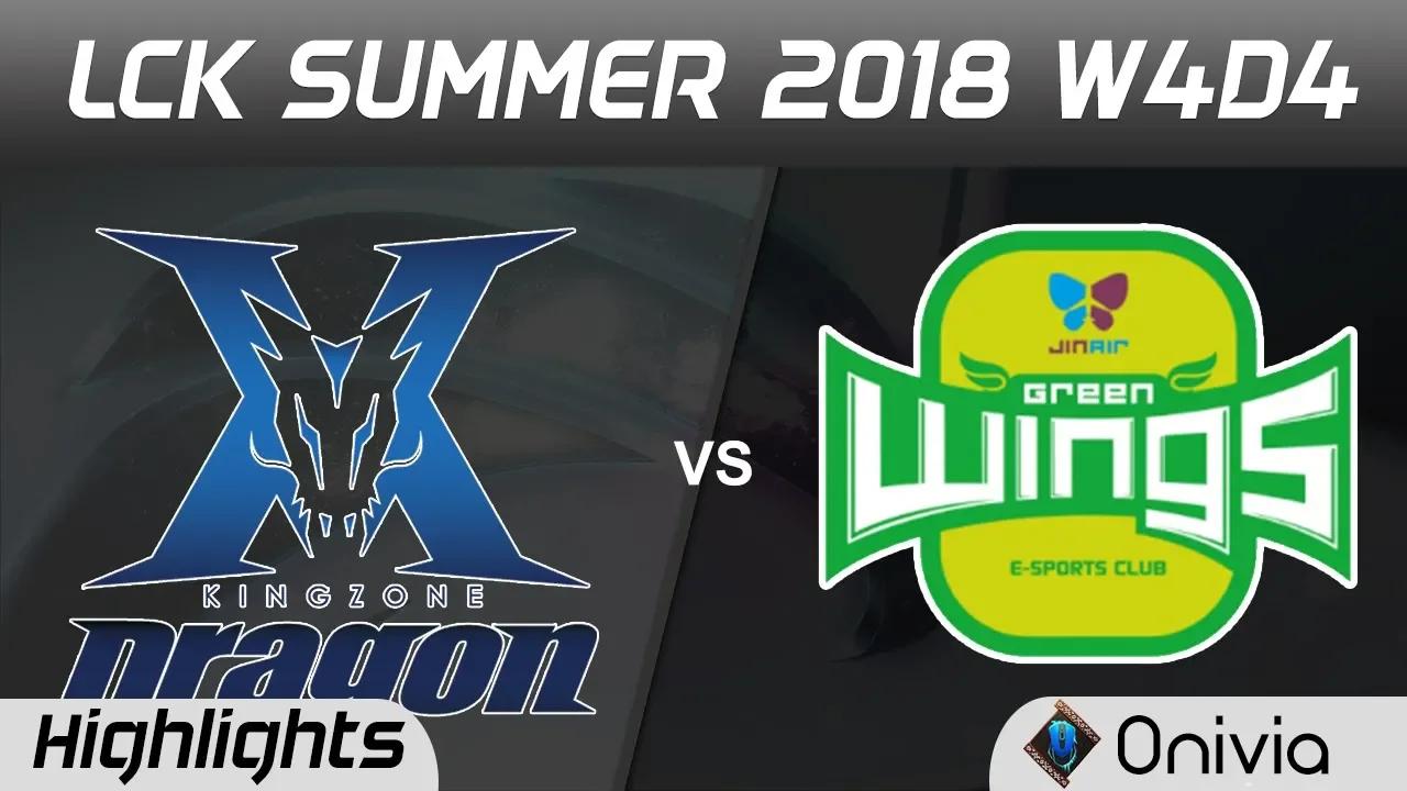 KZ vs JAG Game 2 Highlights LCK Summer 2018 W4D4 King Zone DragonX vs JinAir Green Wings by Onivia thumbnail