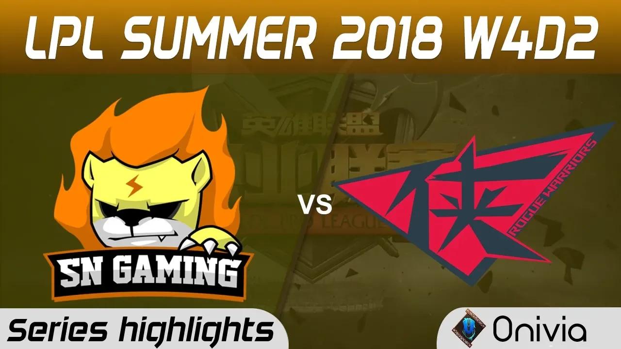 SNG vs RW Series Highlights LPL Summer 2018 W4D2 Suning Gaming vs Rouge Warriors by Onivia thumbnail