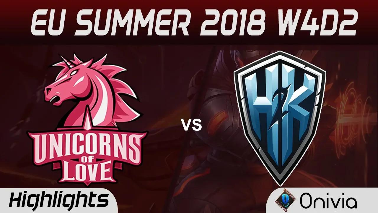 UOL vs H2K Highlights EU LCS Summer 2018 W4D2 Unicorns of Loves vs H2K By Onivia thumbnail