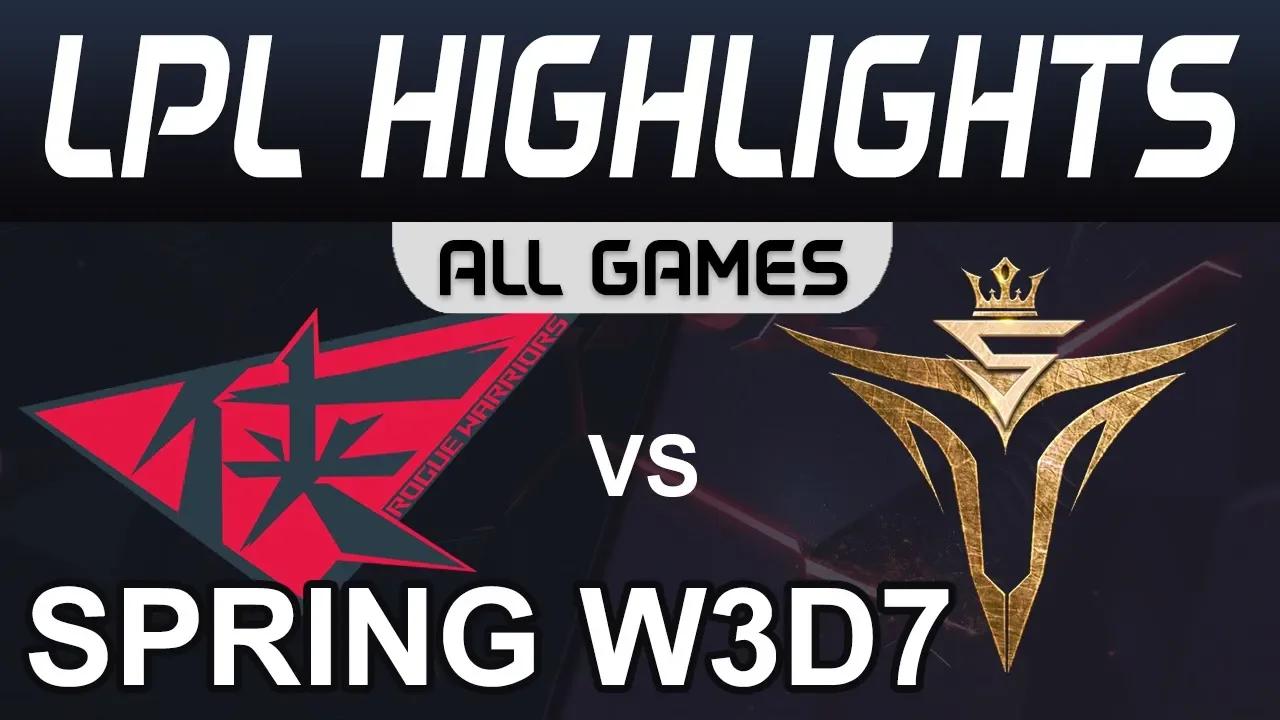 RW vs V5 Highlights ALL GAMES LPL Spring 2020 W3D7 Rogue Warriors vs Victory Five by Onivia thumbnail