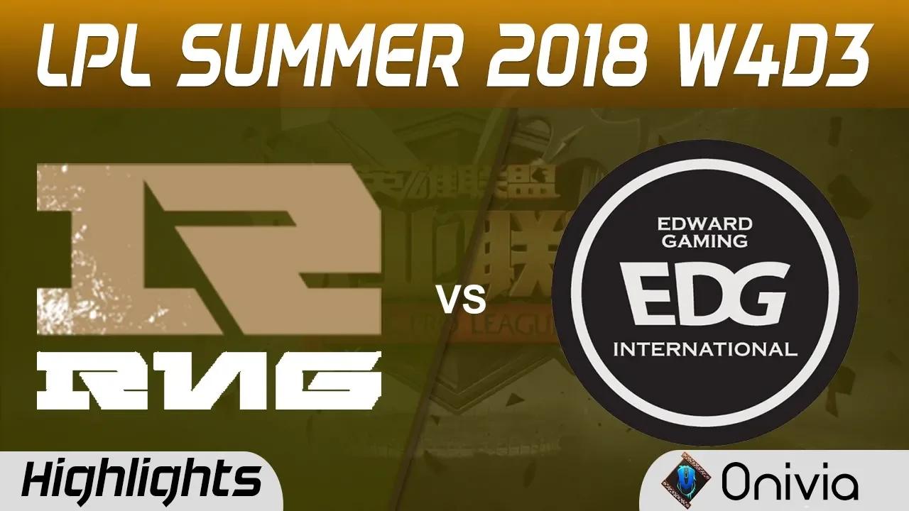 RNG vs EDG Highlights Game 2 LPL Summer 2018 W4D3 Royal Never Give Up vs Edward Gaming by Onivia thumbnail