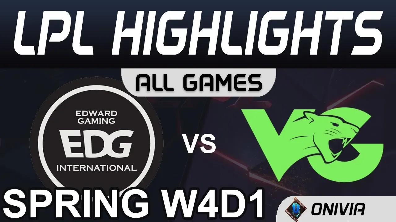 EDG vs VG Highlights ALL GAMES LPL Spring 2020 W4D1 Edward Gaming vs Vici Gaming by Onivia thumbnail