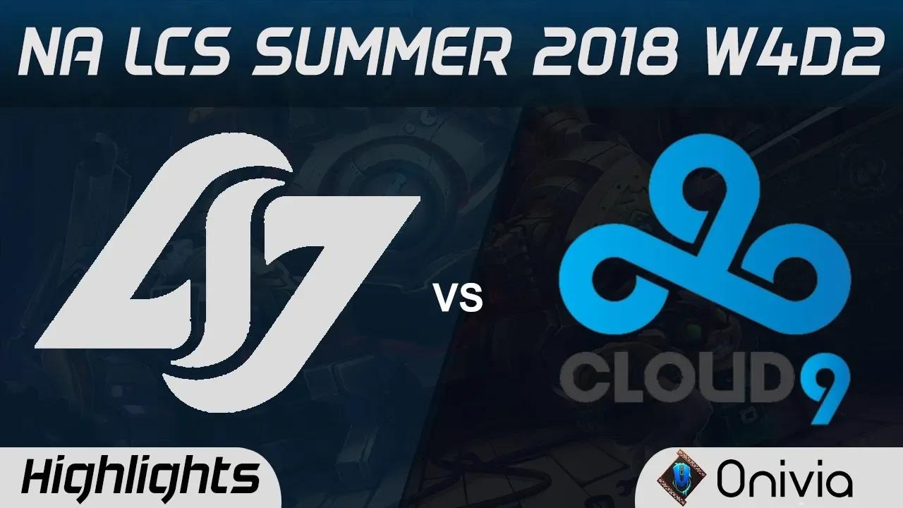 CLG vs C9 Highlights NA LCS Summer 2018 W4D2 Counter Logic Gaming vs Cloud9 by Onivia thumbnail