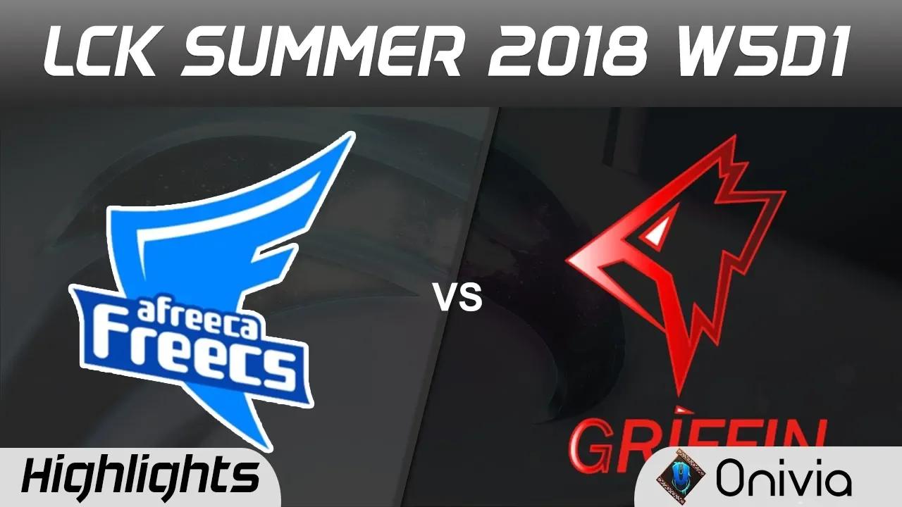 AFS vs GRF Highlights Game 1 LCK Summer 2018 W5D1 Afreeca Freecs vs Griffin  by Onivia thumbnail