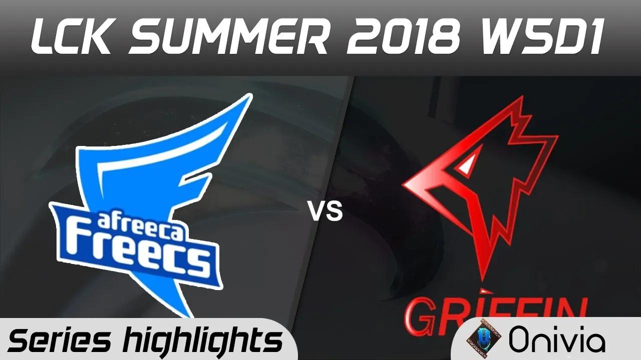 AFS vs GRF Series Highlights LCK Summer 2018 W5D1 Afreeca Freecs vs Griffin  by Onivia thumbnail