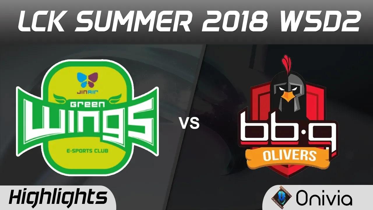 JAG vs BBQ Highlights Game 3 LCK Summer 2018 W5D2 Jin Air GreenWings vs BBQ Olivers by Onivia thumbnail