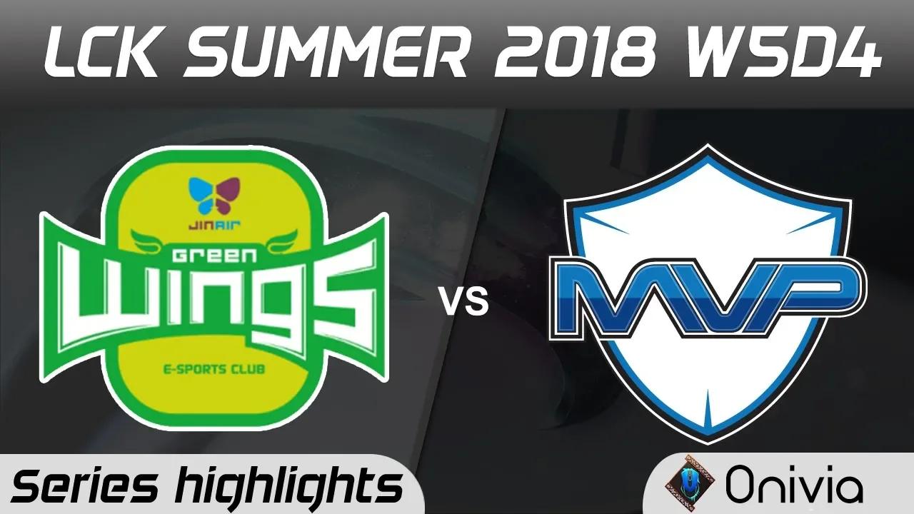 JAG vs MVP Series Highlights LCK Summer 2018 W5D4 JinAir Green Wings vs MVP by Onivia thumbnail