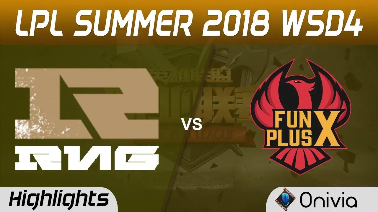 RNG vs FPX Highlights Game 1 LPL Summer 2018 W5D4 Royal Never Give Up vs FunPlus Phoenix by Onivia thumbnail