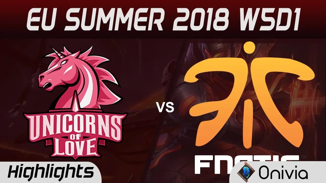 UOL vs FNC Highlights EU LCS Summer 2018 W5D1 Unicorns Of Love vs Fnatic By Onivia thumbnail