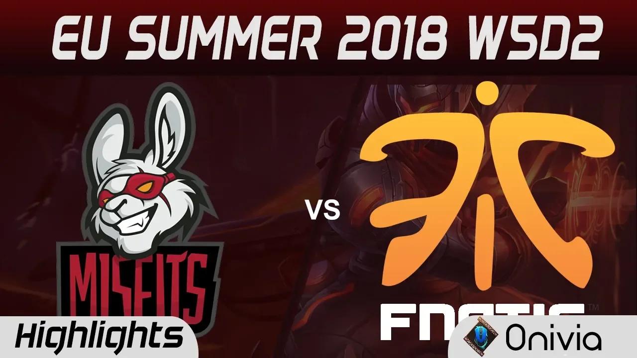 MSF vs FNC Highlights EU LCS Summer 2018 W5D2 Team Misfits vs Fnatic By Onivia thumbnail