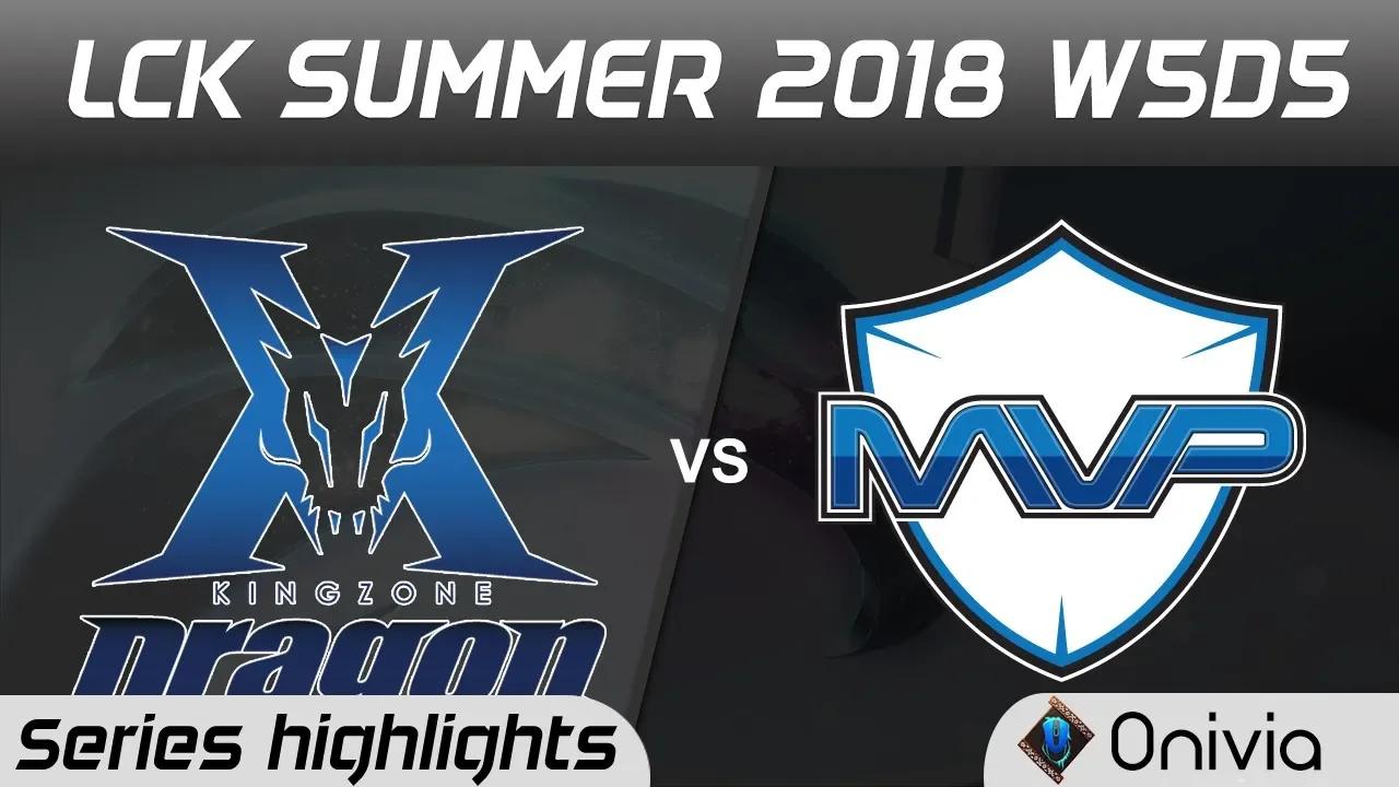 KZ vs MVP Series Highlights LCK Summer 2018 W5D6 Kingzone DragonX vs MVP by Onivia thumbnail