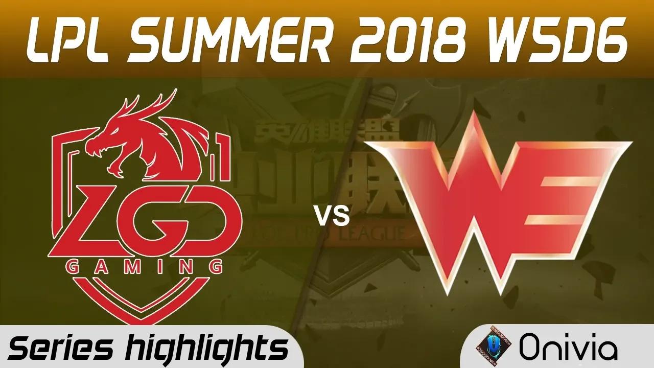 LGD vs WE Series Highlights LPL Summer 2018 W5D6 LGD Gaming vs Team WE by Onivia thumbnail