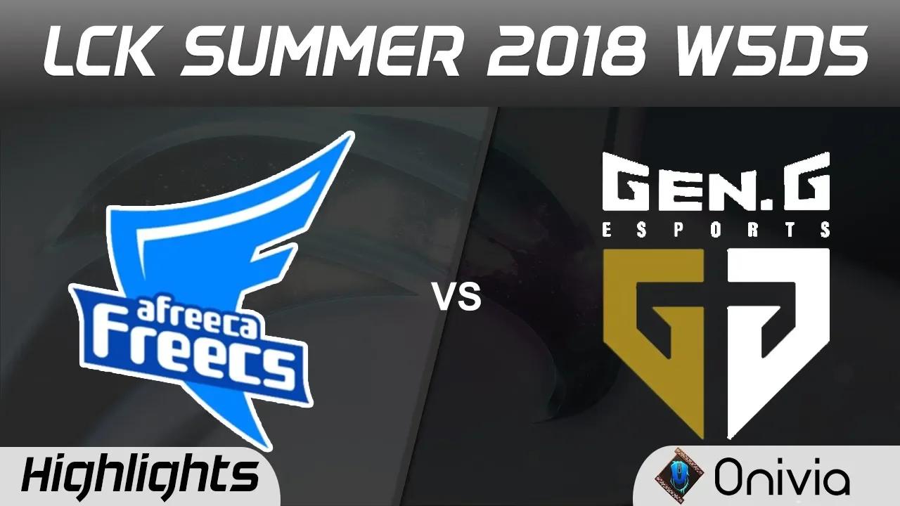 AFS vs GEN Highlights Game 3 LCK Summer 2018 W5D6 Afreeca Freecs vs Gen G Esports by Onivia thumbnail