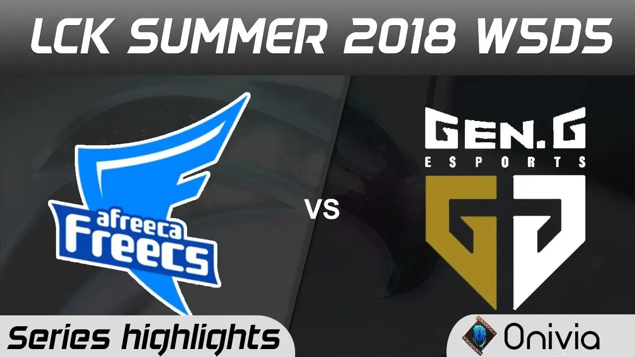 AFS vs GEN Series Highlights LCK Summer 2018 W5D6 Afreeca Freecs vs Gen G Esports by Onivia thumbnail