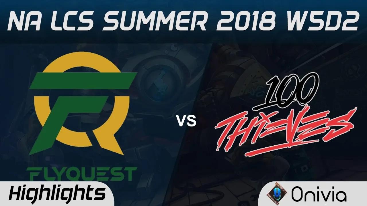 FLY vs 100 Highlights NA LCS Summer 2018 W5D2 Flyquest vs 100Thieves by Onivia thumbnail