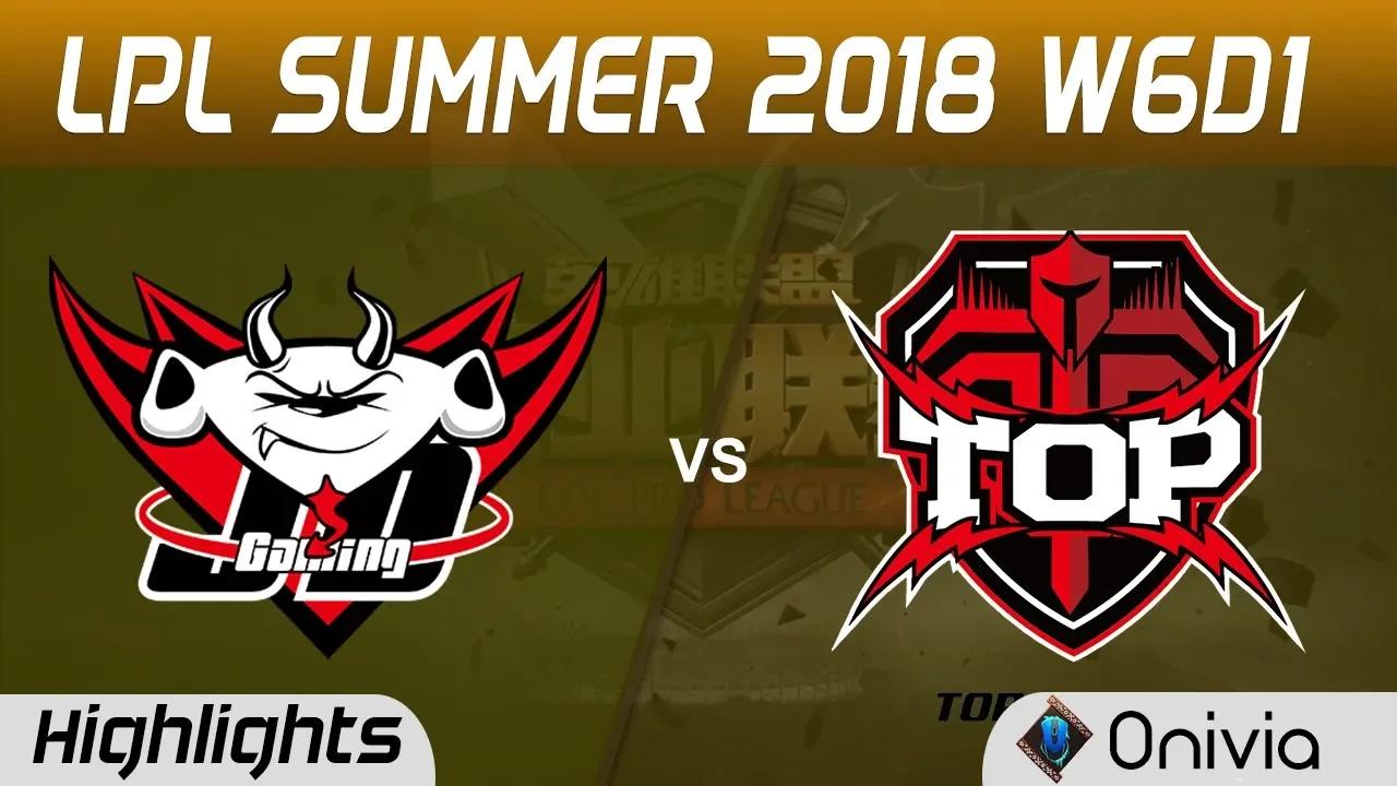 JDG vs TOP Highlights Game 1 LPL Summer 2018 W6D1 JD Gaming vs TOPSports Gaming by Onivia thumbnail