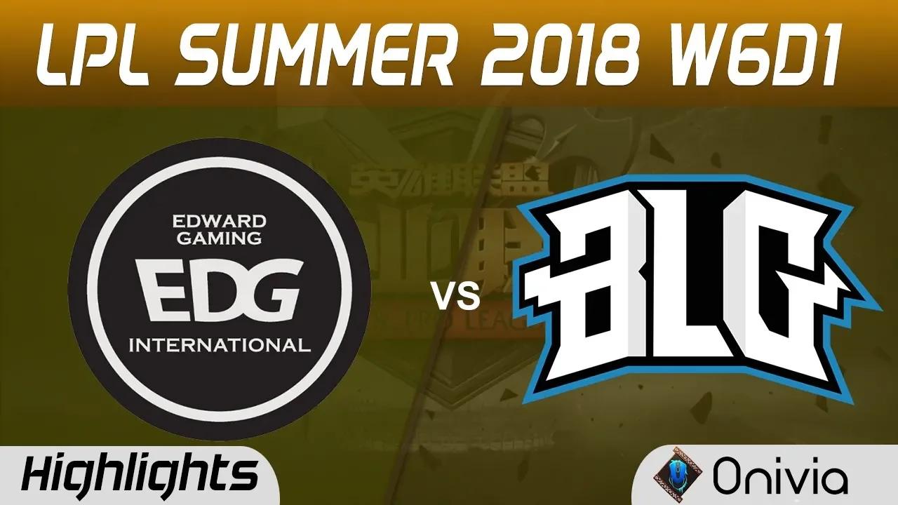 EDG vs BLG Highlights Game 2 LPL Summer 2018 W6D1 Edward Gaming vs Bilbili Gaming by Onivia thumbnail