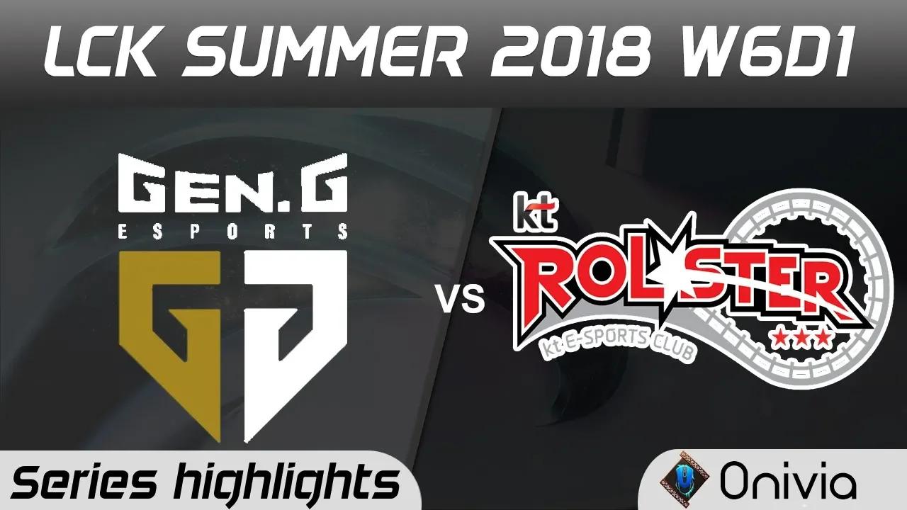 GEN vs KT Series Highlights LCK Summer 2018 W6D1 Gen G vs KT Rolster by Onivia thumbnail