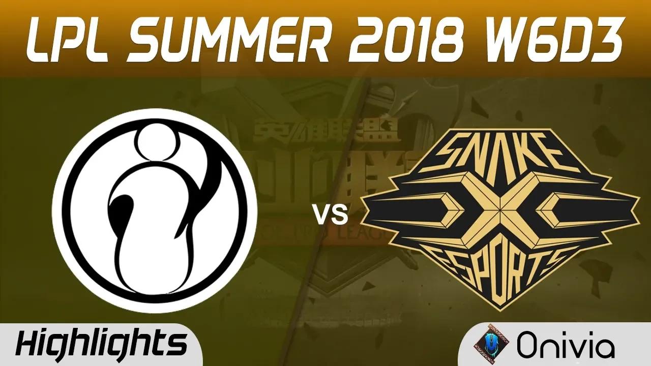 IG vs SS Highlights Game 1 LPL Summer 2018 W6D3 Invictus Gaming vs Snake Esports by Onivia thumbnail