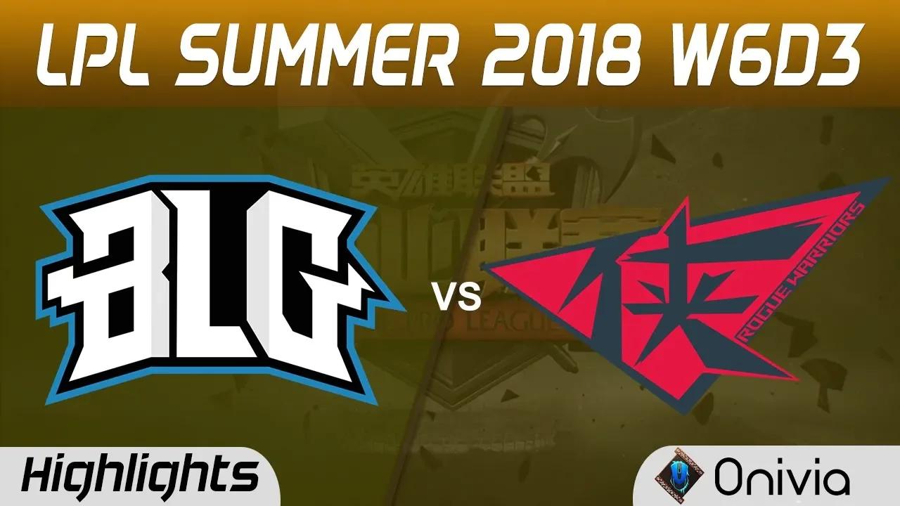 BLG vs RW Highlights Game 1 LPL Summer 2018 W6D3 Bilibili Gaming vs Rogue Warriors by Onivia thumbnail