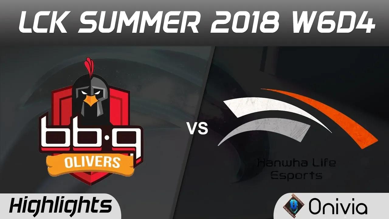 BBQ vs HLE Highlights Game 1 LCK Summer 2018 W6D4 BBQ Olivers vs Hanwha Life Esports by Onivia thumbnail