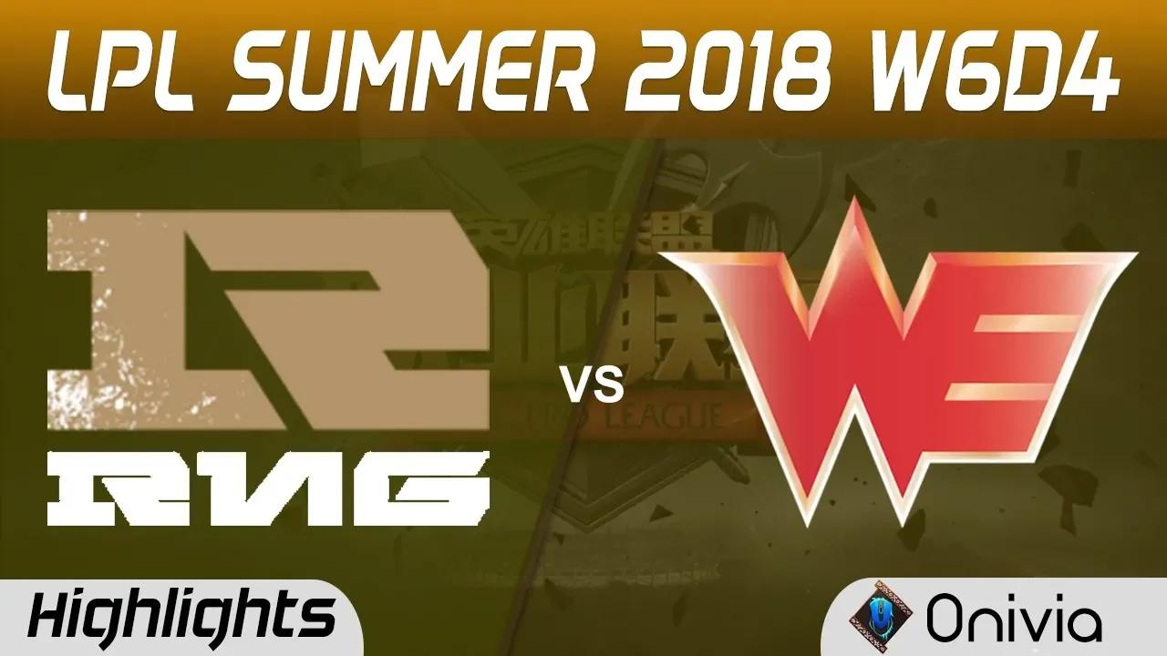 RNG vs WE Highlights Game 2 LPL Summer 2018 W6D4 Royal Never Give Up vs Team WE by Onivia thumbnail