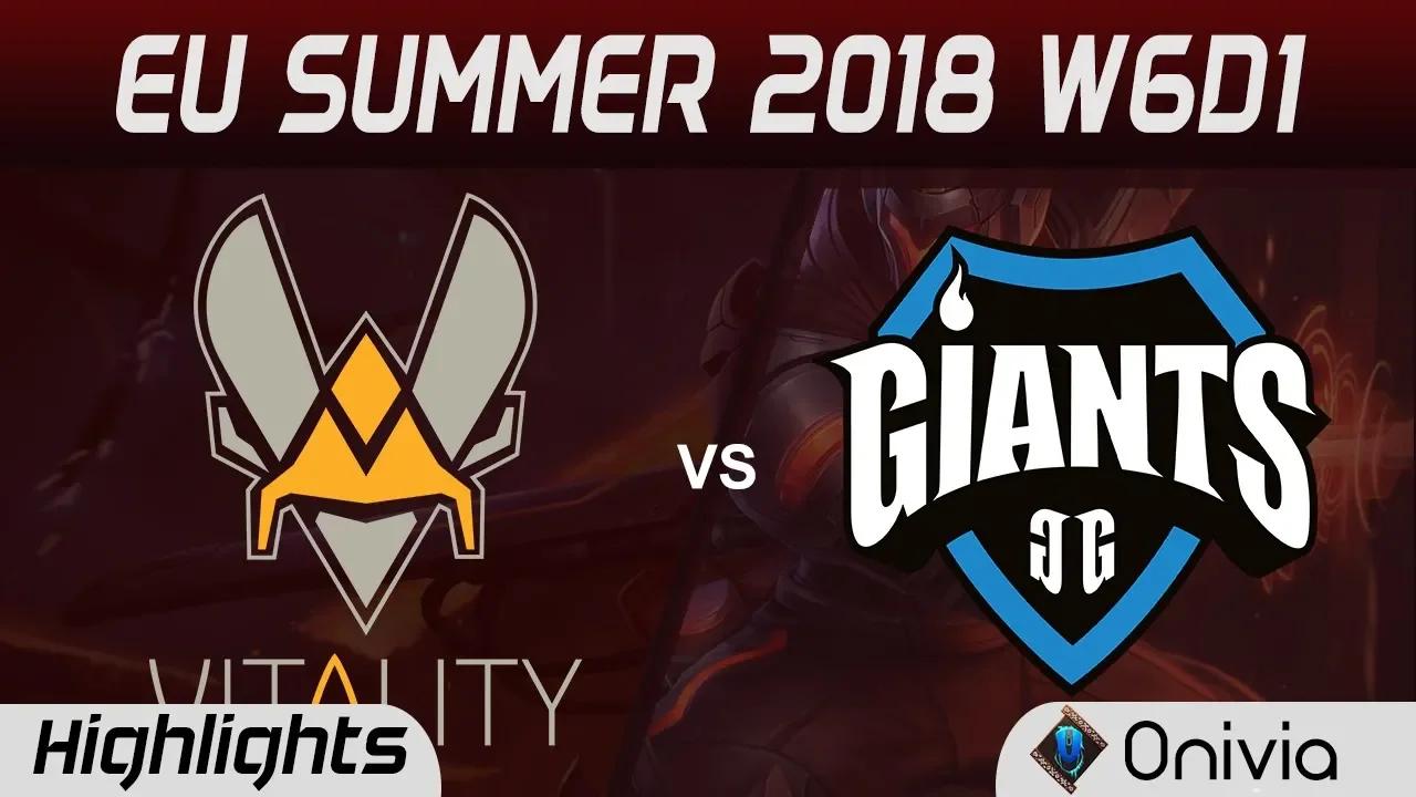 VIT vs GIA Highlights EU LCS Summer 2018 W6D1 Team Vitality vs Giants Gaming By Onivia thumbnail