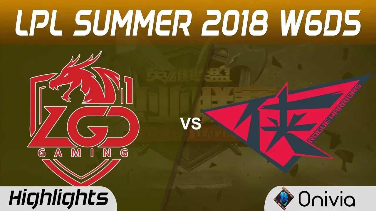 LGD vs RW Highlights Game 2 LCK Summer 2018 W6D5 LGD Gaming vs Rogue Warriors by Onivia thumbnail