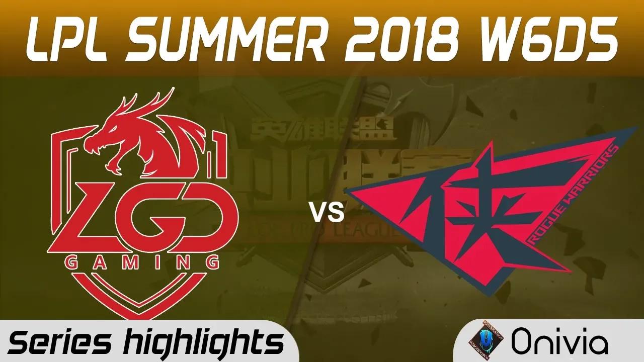 LGD vs RW Series Highlights LCK Summer 2018 W6D5 LGD Gaming vs Rogue Warriors by Onivia thumbnail