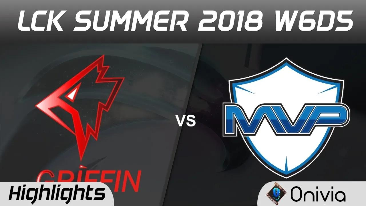 GRF vs MVP Highlights Game 2 LCK Summer 2018 W6D5 Griffin vs MVP by Onivia thumbnail