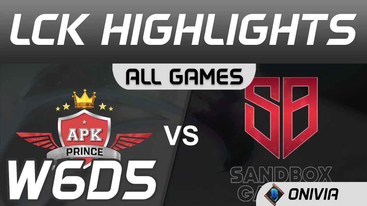 APK vs SB Highlights ALL GAMES LCK Spring 2020 W6D5 APK Prince vs SANDBOX Gaming LCK Highlights 2020 thumbnail