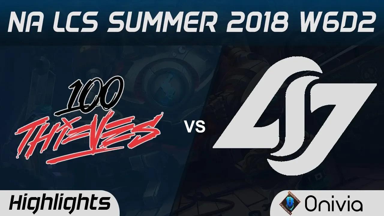 100 vs CLG Highlights NA LCS Summer 2018 W6D2 100Thieves vs Counter Logic Gaming by Onivia thumbnail