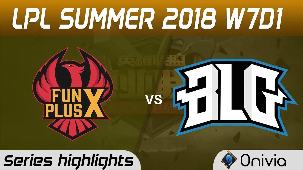 FPX vs BLG Series Highlights LPL Summer 2018 W7D1 Funplus Phoenix vs Bilibili Gaming by Onivia thumbnail