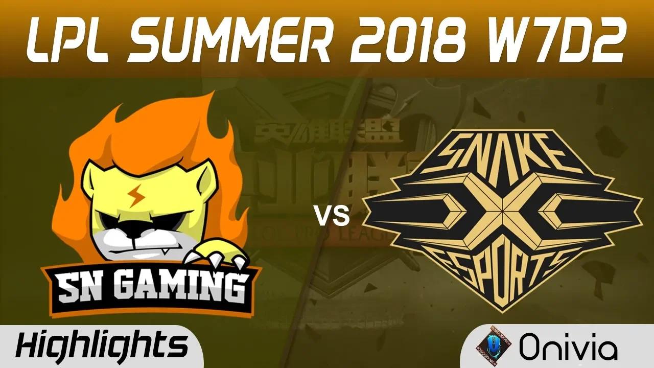 SNG vs SS Highlights Game 1 LPL Summer 2018 W7D2 Suning Gaming vs Snake Esports by Onivia thumbnail