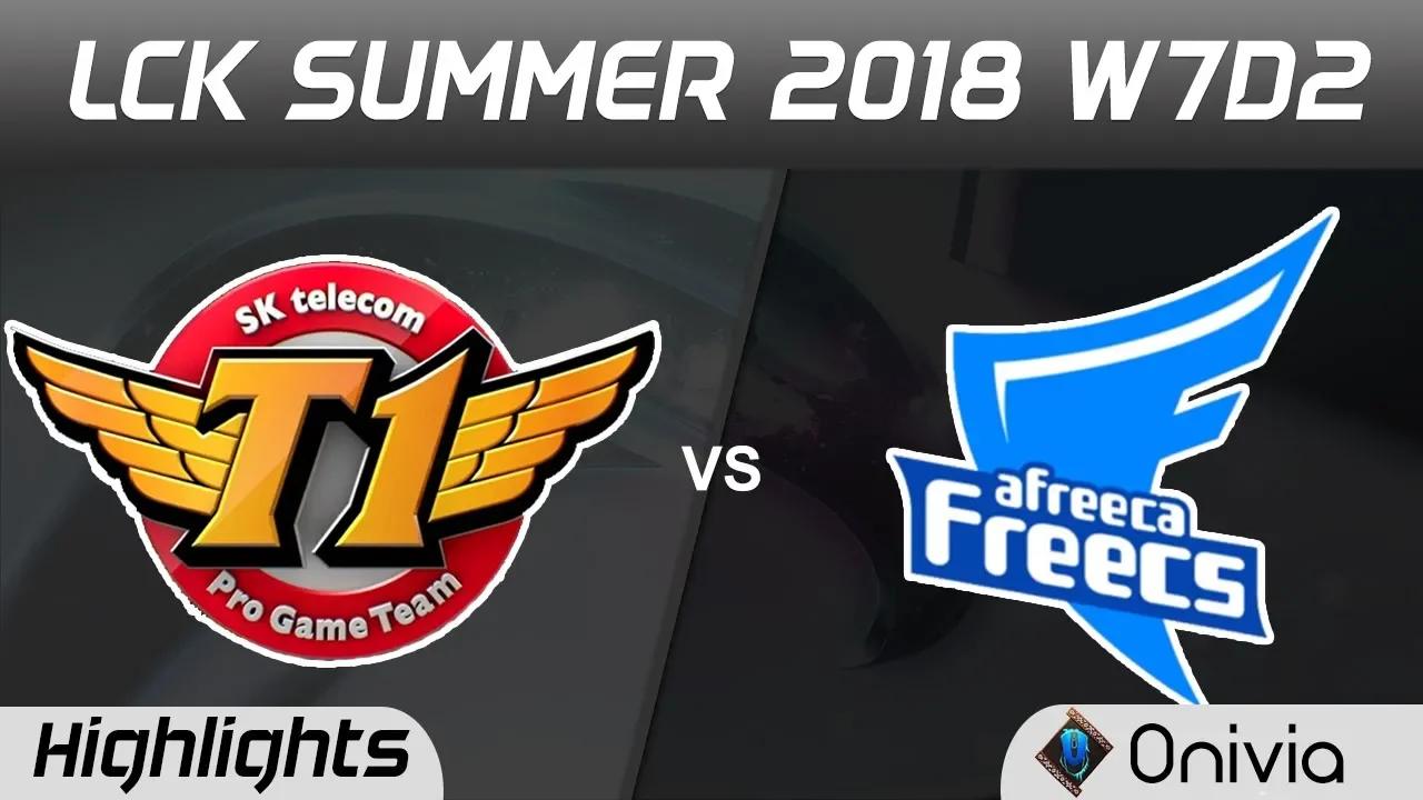 SKT vs AFS Highlights Game 1 LCK Summer 2018 W7D2 SK Telecom T1 vs Afreeca Freecs by Onivia thumbnail