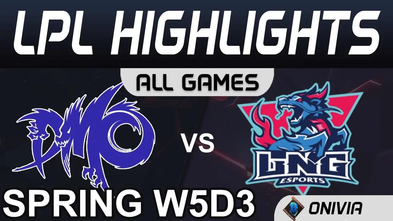 DMO vs LNG Highlights ALL GAMES LPL Spring 2020 W5D3 Dominus Esports vs LNG Esports by Onivia thumbnail