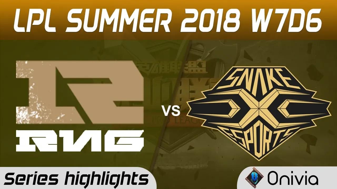 RNG vs SS Highlights Game 2 LPL Summer 2018 W7D6 Royal Never Give Up vs Snake Esports by Onivia thumbnail