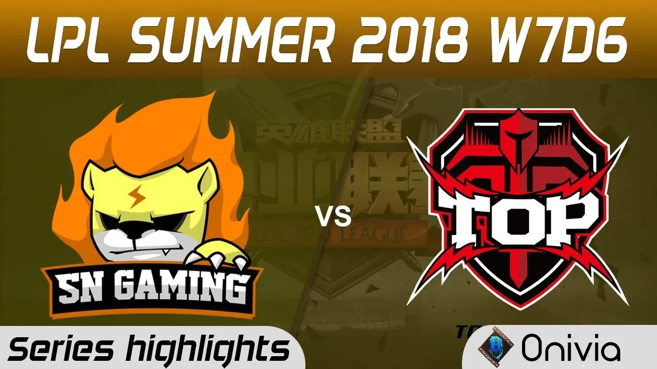 SNG vs TOP Highlights Game 2 LPL Summer 2018 W7D6 Suning Gaming vs TopSports Gaming by Onivia thumbnail