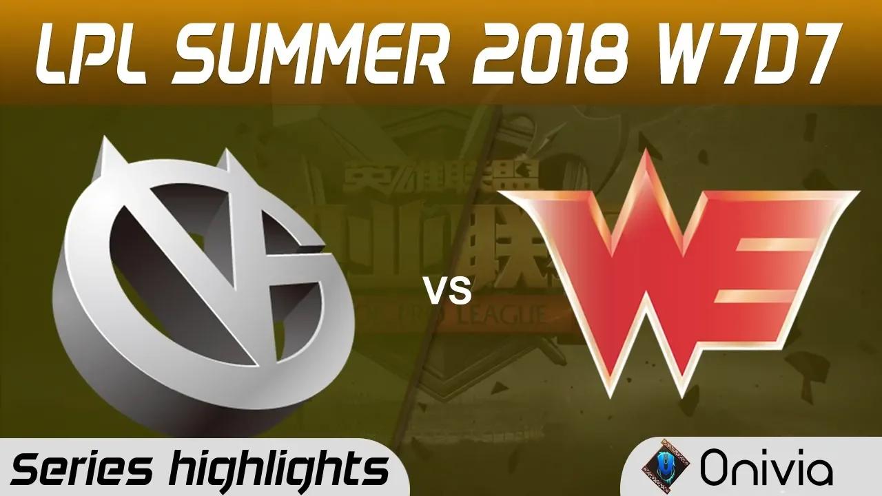 VG vs WE Highlights Game 2 LPL Summer 2018 W7D7 Vici Gaming vs Team WE by Onivia thumbnail