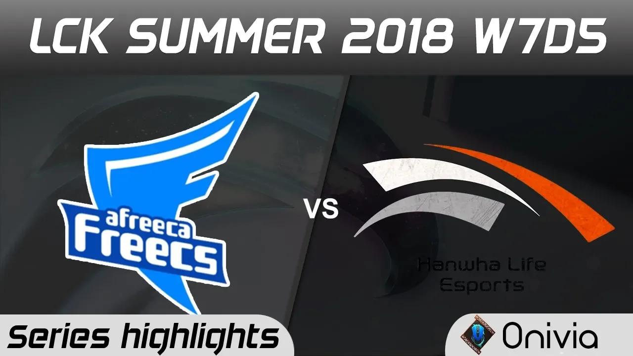 AFS vs HLE Highlights Game 1 LCK Summer 2018 W7D5 Afreeca Freecs vs Hanwha Life by Onivia thumbnail