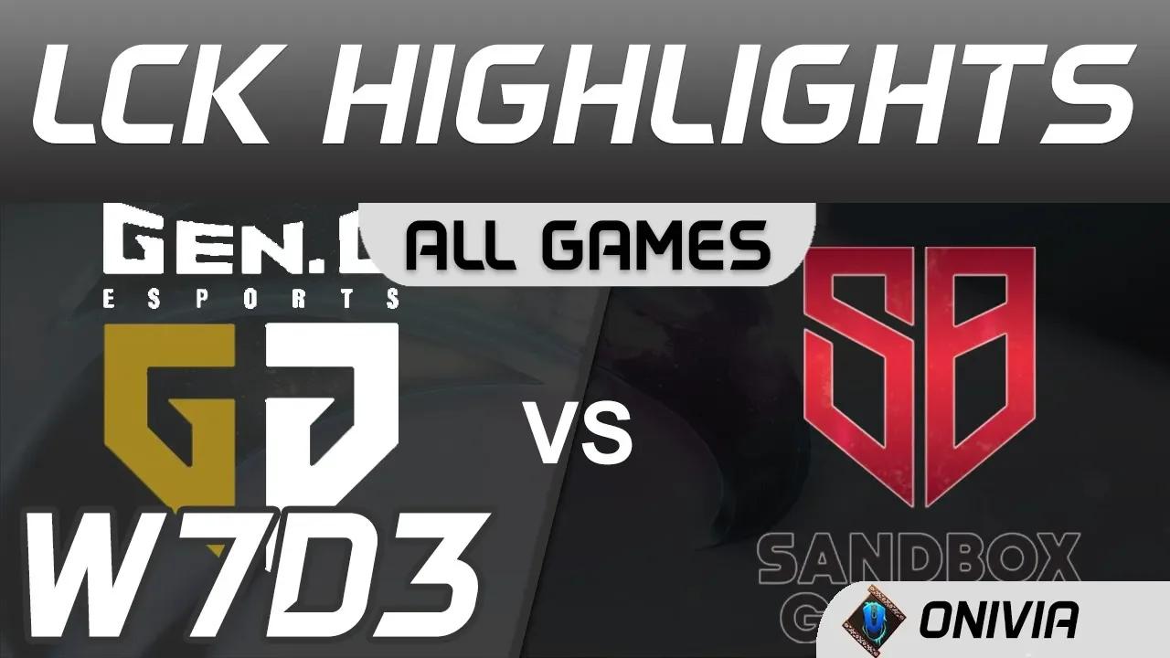 GEN vs SB Highlights ALL GAMES LCK Spring 2020 W7D3 Gen G vs SANDBOX Gaming LCK Highlights 2020 by O thumbnail