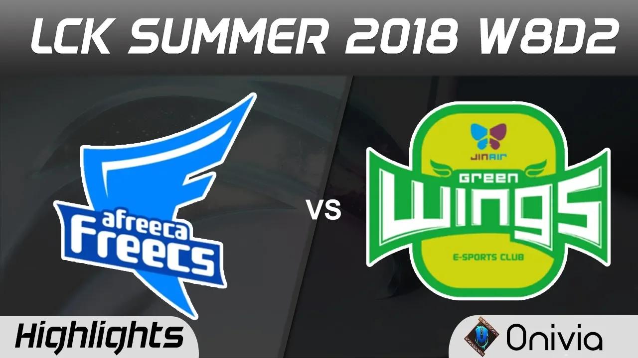 AFS vs JAG Highlights Game 2 LCK Summer 2018 W8D2 Afreeca Freecs vs Jin Air GreenWings by Onivia thumbnail