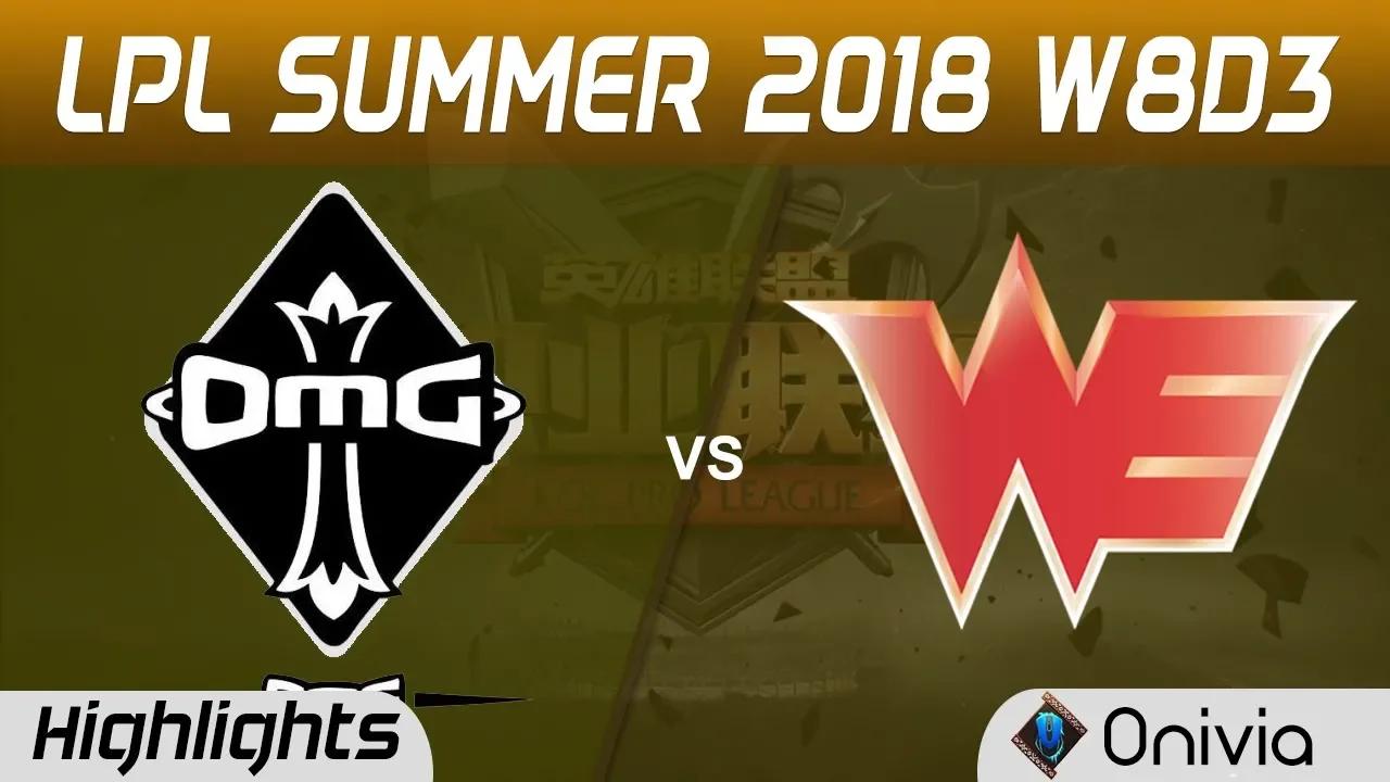 OMG vs WE Highlights Game 2 LPL Summer 2018 W8D3 Oh My God vs Team WE by Onivia thumbnail