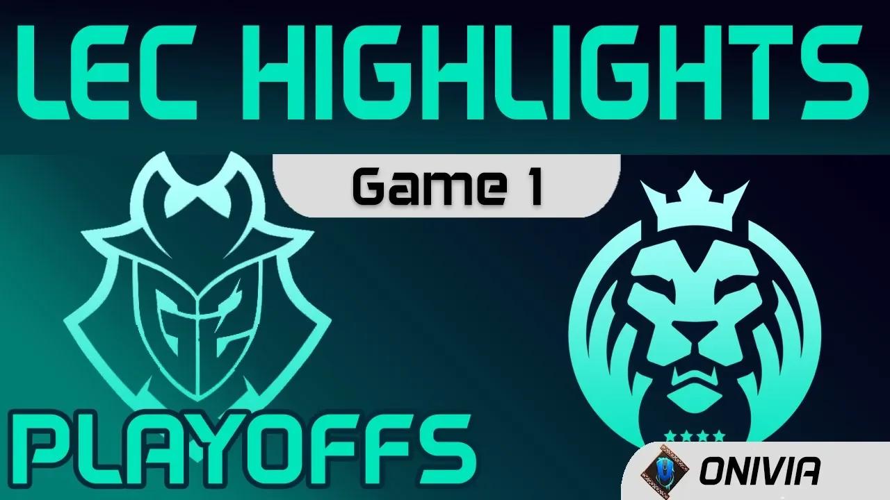 G2 vs MAD Highlights Game 1 Playoffs Round1 LEC Spring 2020 G2 Esports vs MAD Lions LEC Highlights 2 thumbnail