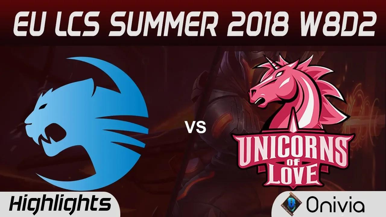 ROC vs UOL Highlights EU LCS Summer 2018 W8D2 Team ROCCAT vs Unicorns Of Love By Onivia thumbnail