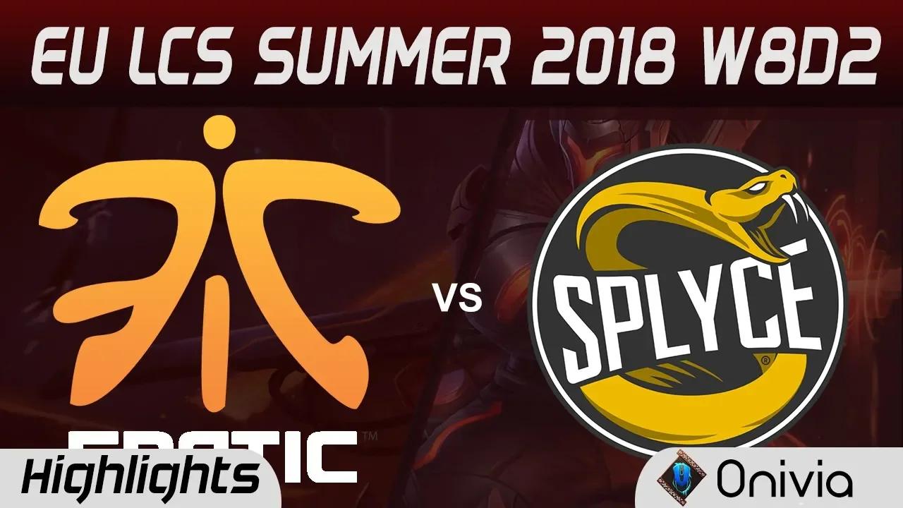 FNC vs SPY Highlights EU LCS Summer 2018 W8D2 Fnatic vs Splyce By Onivia thumbnail