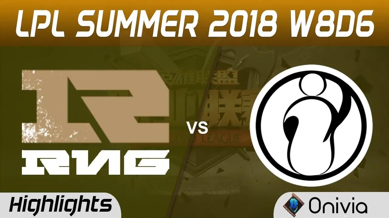 RNG vs IG Highlights Game 1 LPL Summer 2018 W8D6 Royal Never Give Up vs Invictus Gaming by Onivia thumbnail