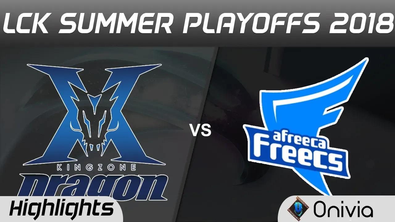 KZ vs AFS Highlights Game 2 LCK Summer Playoffs 2018 KingZone DragonX vs Afreeca Freecs by Onivia thumbnail